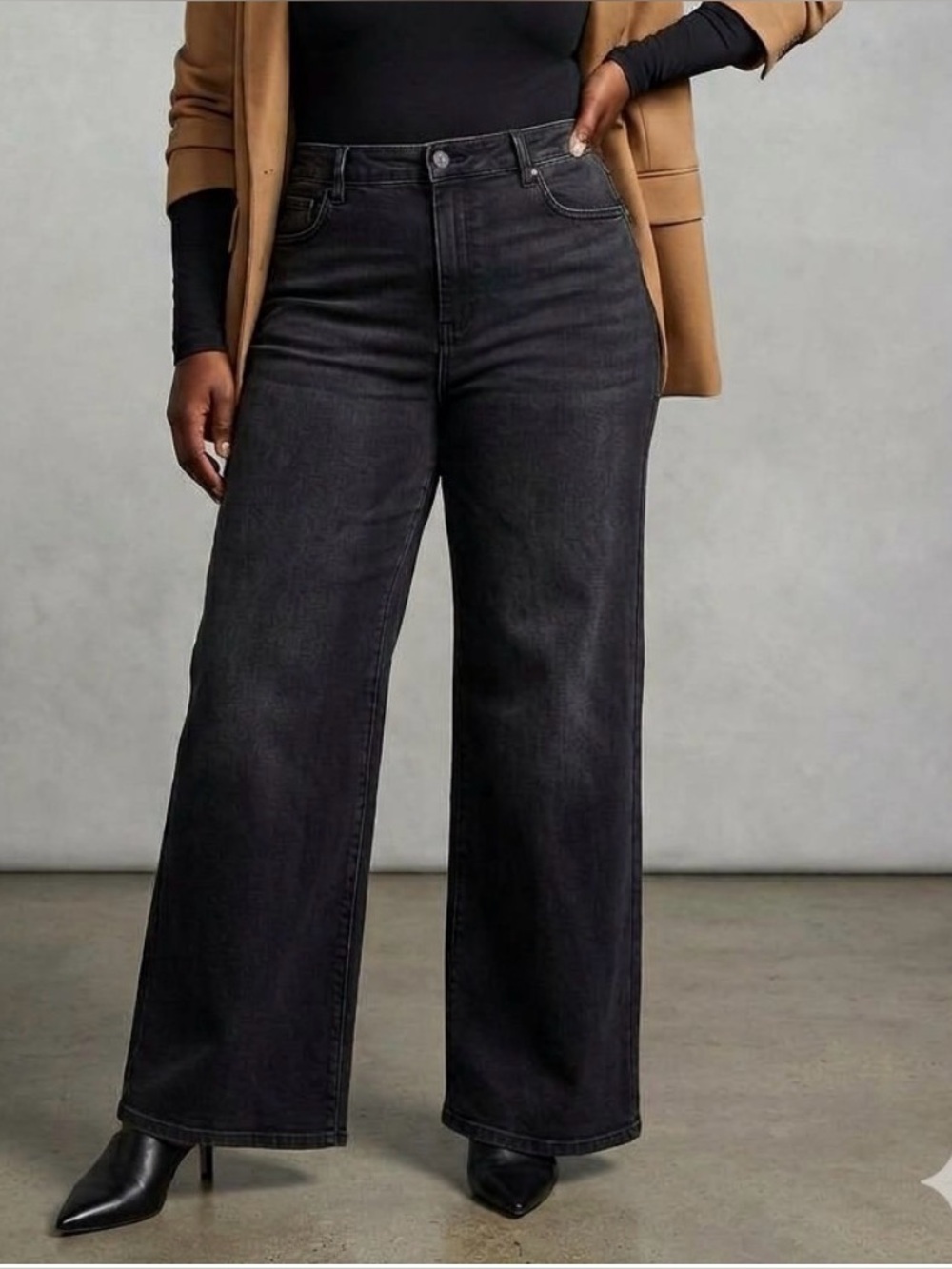 Maeve Women's Black Wide-Leg highrise jeans /trousers cotton
Lyocell NWT Sz 34